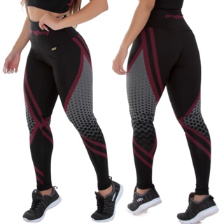 Legging Cintura Alta Compressão Mescla Sublimada New Collection em Oferta na Shopee