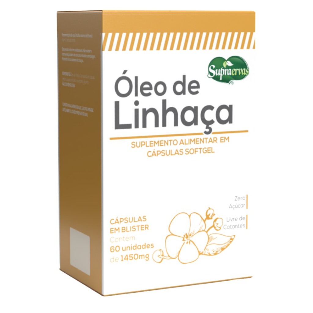 Óleo De Linhaça C/ Prímula E Borragem - 60 Cápsulas Supralab