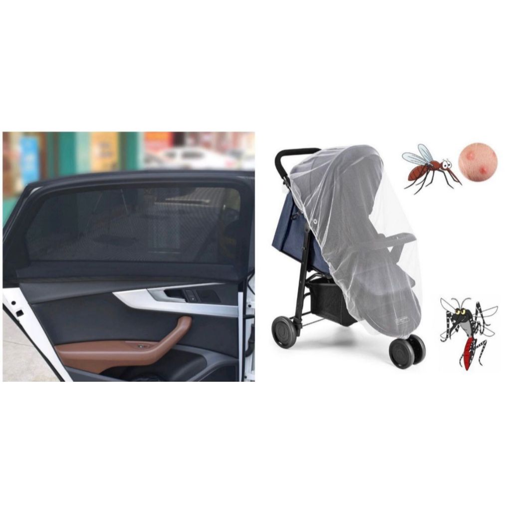 kit Mosqueteiro para bebê conforto e capa de proteção solar , carro , janela protetora para criança