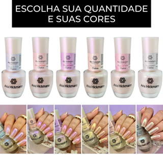 Kit 6 Esmaltes Ana Hickmann Lendas do Oceano Top Coat Efeitos em Oferta na Shopee