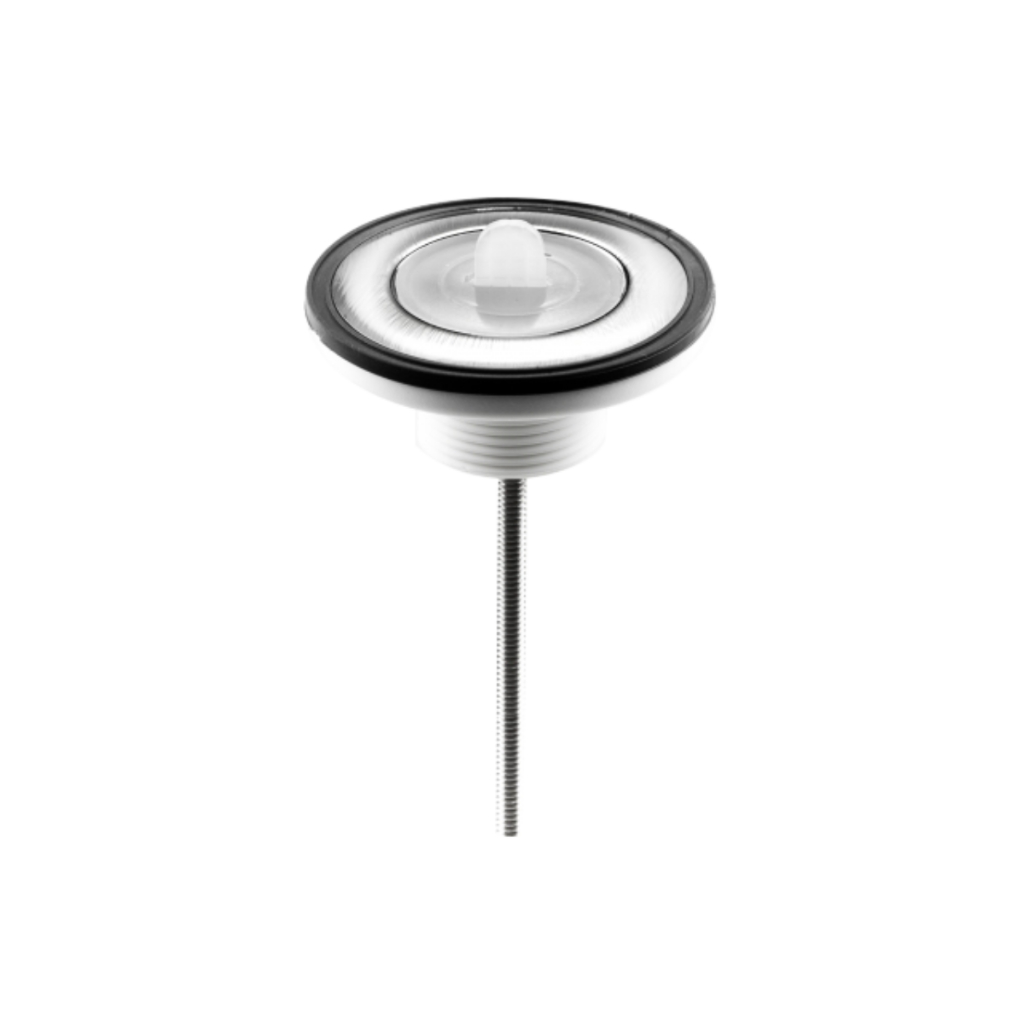 Válvula Inox p/Lavatório 2.1/2" Tipo Universal c/Tampa Plástica