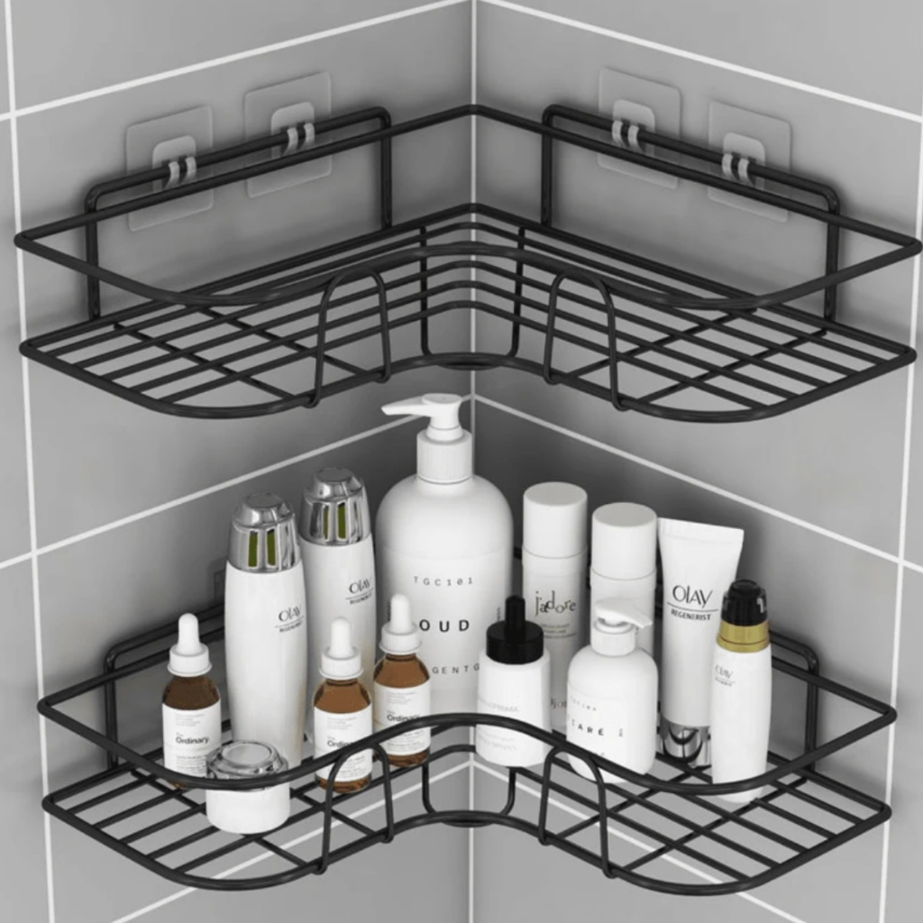 Kit 2 Suporte de Banheiro Lavabo Prateleira Canto Organizadora para Shampoo Condicionador Sabonete em Oferta na Shopee