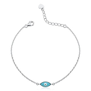 Pulseira Olho Grego Azul Claro Prata 925 com Banho de Ródio em Oferta na Shopee