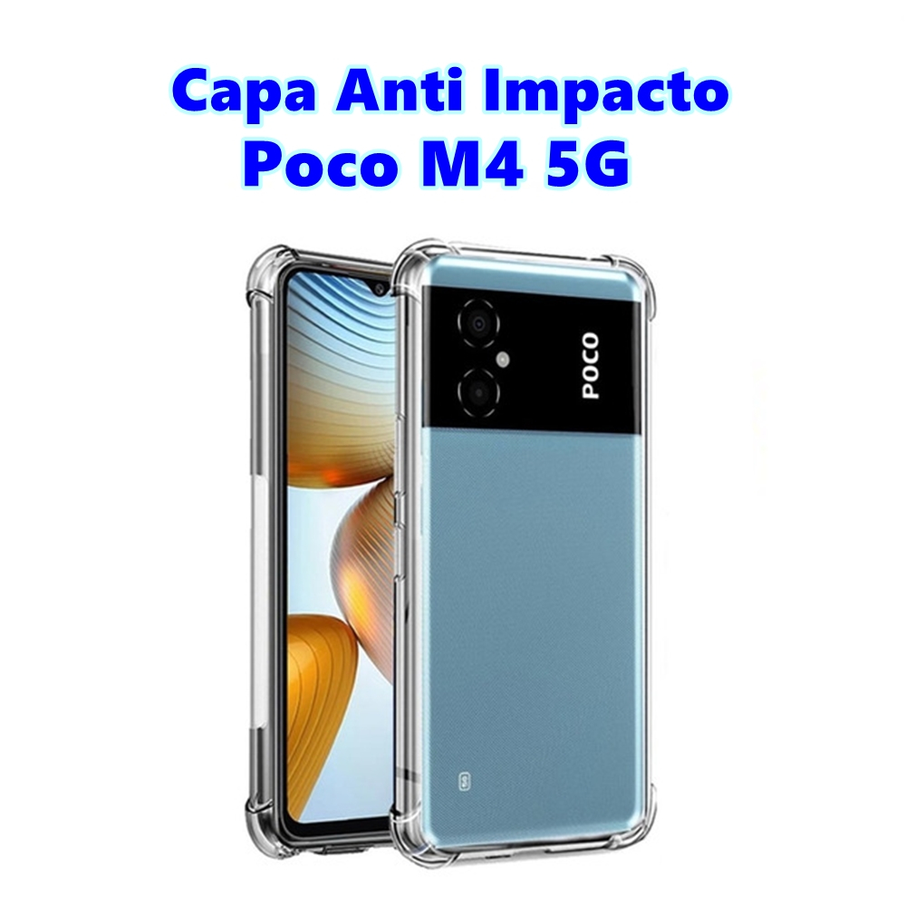 Capa Anti Impacto Poco M4 5G Capinha Pocophone M4 5G Transparente De Silicone + Protetora