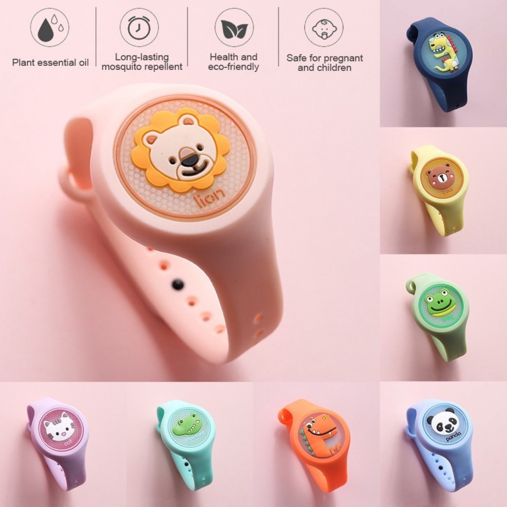 Pulseira Relógio C/ Proteção Citronela Anti Mosquito Kit 05