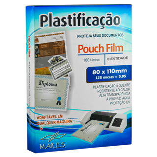 100 Folhas - Polaseal Plástico Para Plastificação Formato RG 80x110 0,05 em Oferta na Shopee