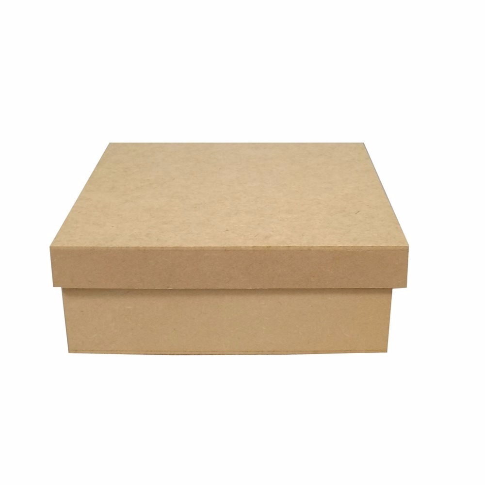 04 caixas 20x20x8 quadradas lisas em mdf cru decorativas — imagem 2 de 2