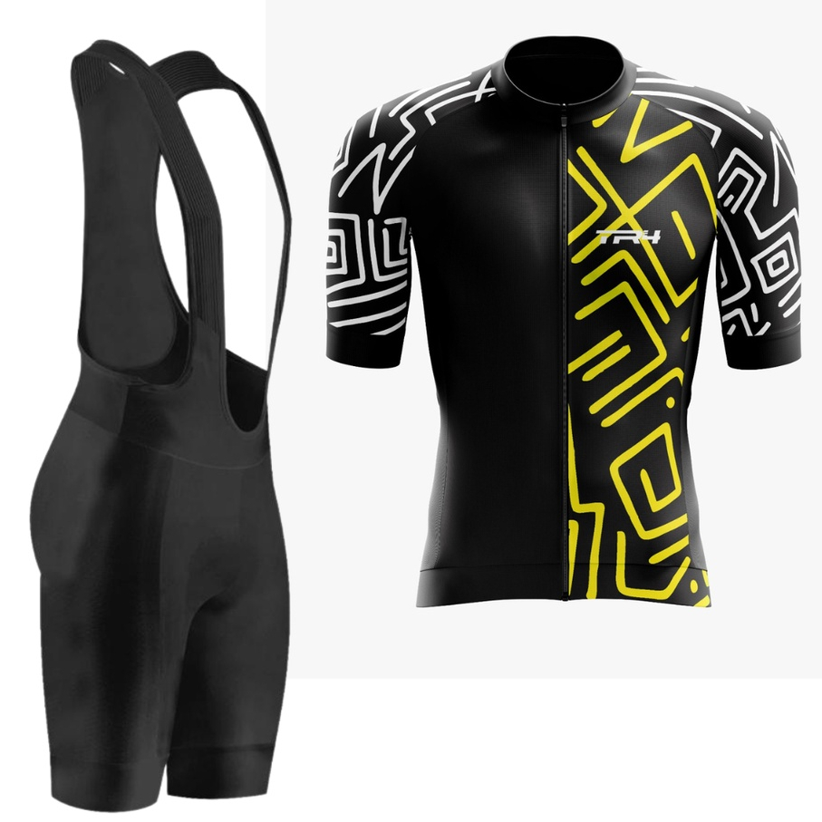 Conjunto Masculino Ciclismo Bretelle e Camisa Premium TR4 Ciclista MTB