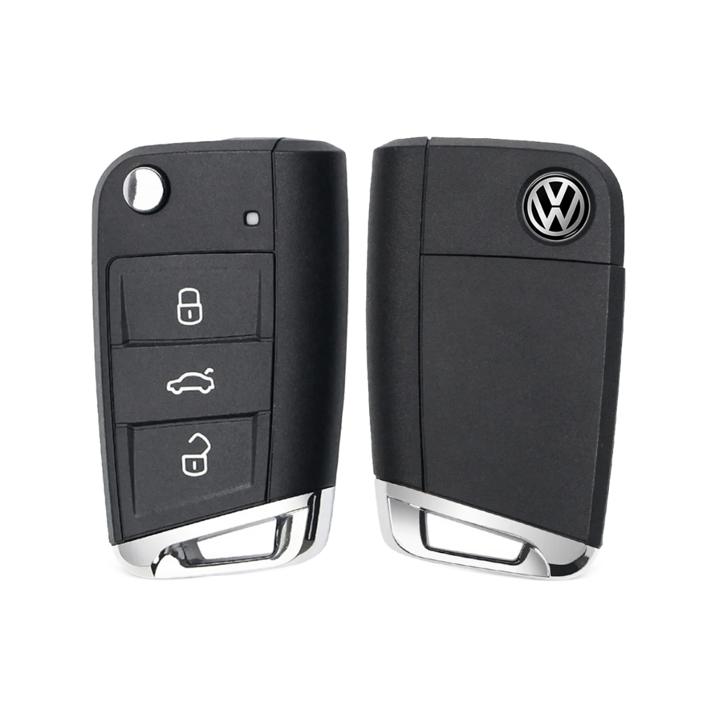Carcaça Chave Canivete Novo Polo Golf Mk7 Virtus Volkswagen 3 Botões