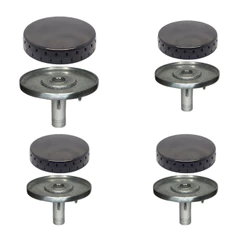 Kit 4 queimadores + 4 espalhadores Para Fogão Continental sem automatico Perfectt Attualle 1 gd + 3 pq