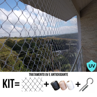 Kit Completo Rede Tela De Proteção Para Sacadas Janelas Gatos Crianças a partir de 2m² em Oferta na Shopee