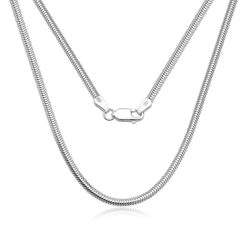 Colar Feminino de Prata 925 Rabo de Rato Lacraia 40cm 3mm