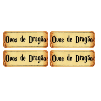 15 Rótulos Adesivos para Huevitos Ovos de Dragão Harry Potter ENVIO IMEDIATO