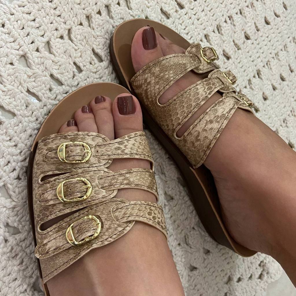 Sandália Feminina Ortopédica Webe Flex Cobra Macia Leve Confortável Chinelo Birken Anatômico