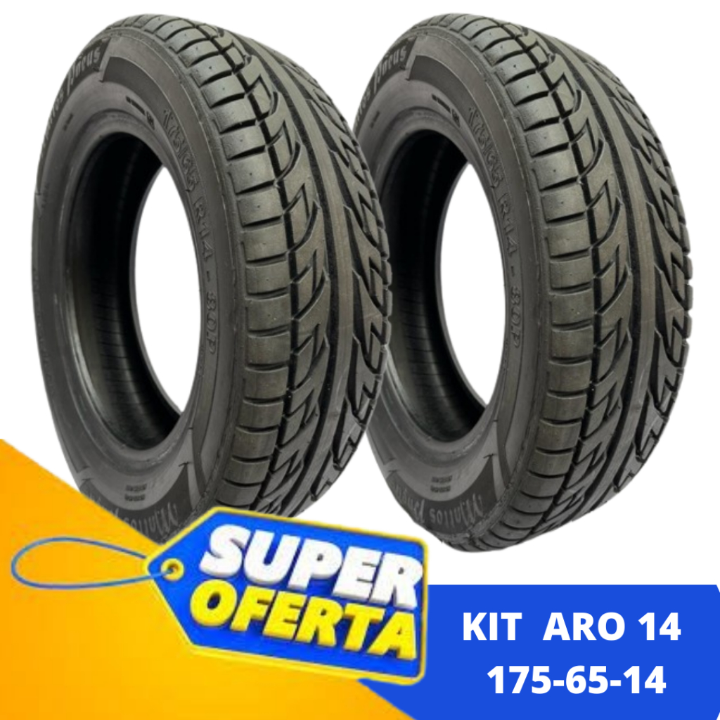 Kit 2 Pneus Aro 14 Linha Premium 175/65/14  Promoção IN : 002344/2016 em Oferta na Shopee