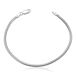 Pulseira Feminina de Prata 925 Rabo de Rato Lacraia 3mm