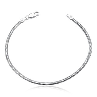 Pulseira Feminina de Prata 925 Rabo de Rato Achatada 2mm em Oferta na Shopee