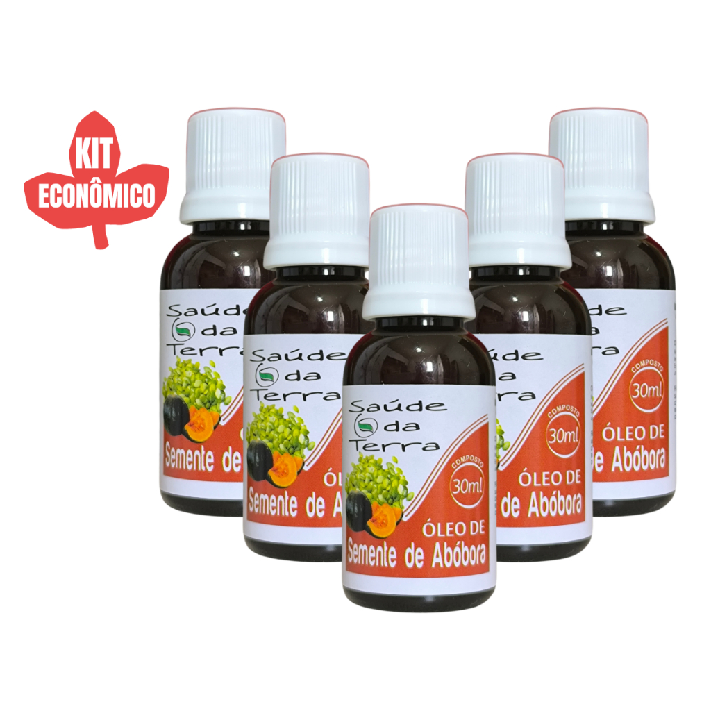 Óleo de Semente de Abóbora 30 ml - Saúde da Terra - Kit com 2, 3 e 5 Unidades