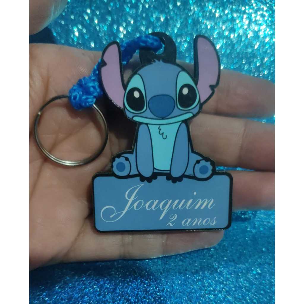 Chaveiro Lembrança Lilo Stitch personalizado embalados individualmente em Oferta na Shopee
