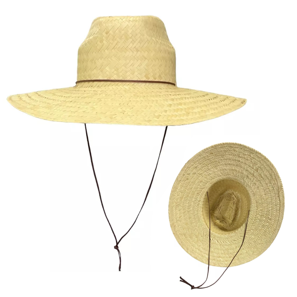 Chapéu de Palha De Praia Surf Palha Natural Sombreiro Verão Produto Nacional
