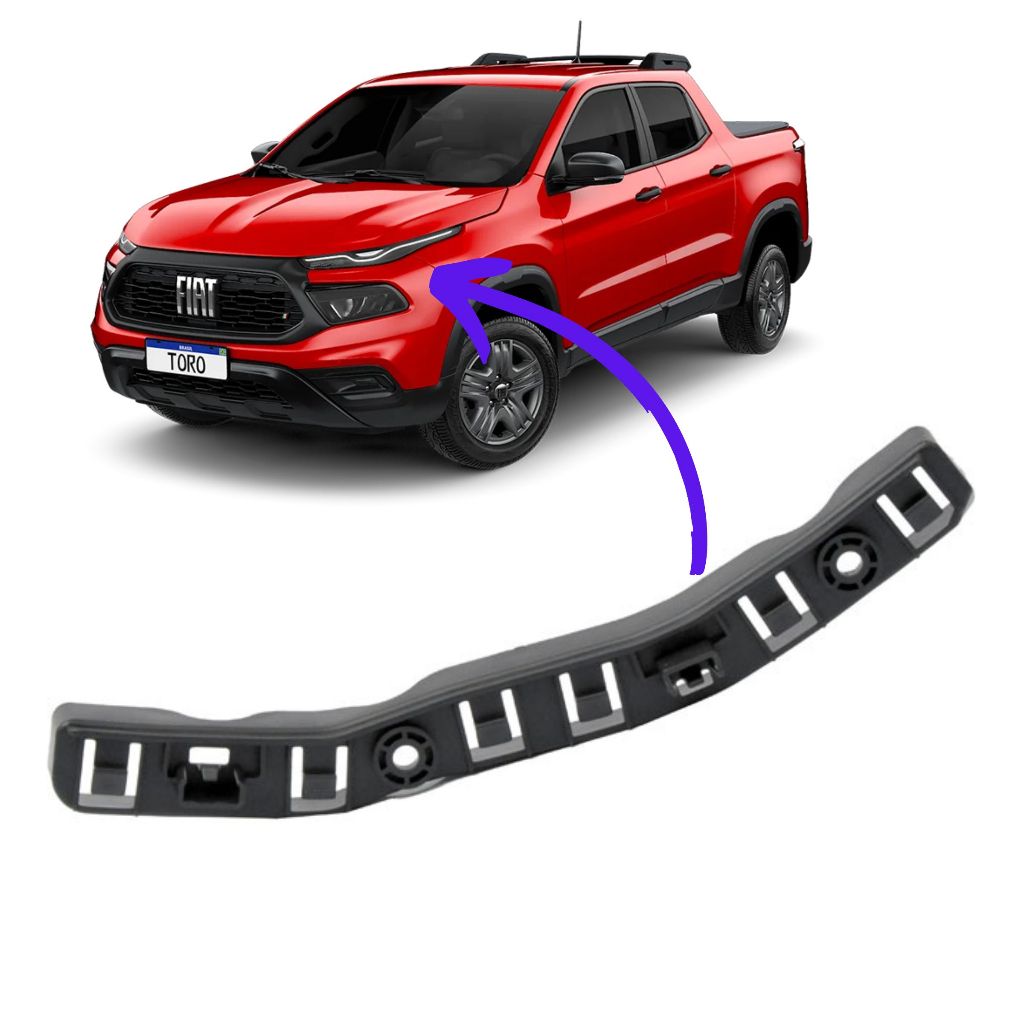 SUPORTE GUIA PARACHOQUE FIAT TORO 2016 17 18 19 20 21/ DIANTEIRO ESQUERDO
