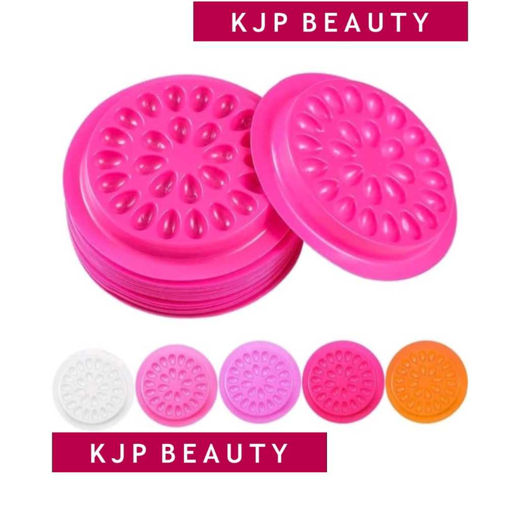 Kit 100 Suporte Disco Flor Coração Paleta para cola de Extensão de Cílios com 10 20 ou 50 unidades em Oferta na Shopee