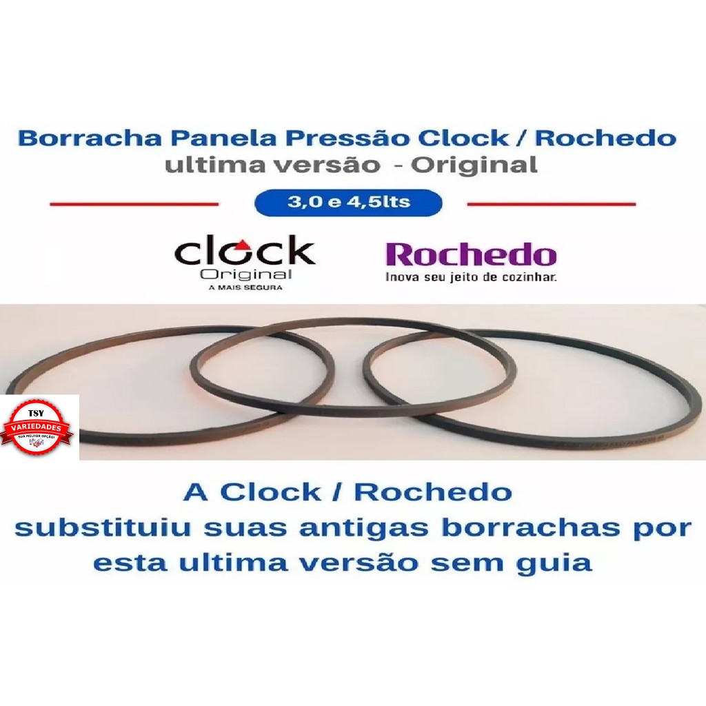 Borracha Para Panela De Pressao Clock 3,0/4,5lt Original em Oferta na Shopee