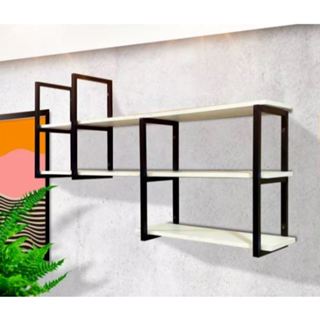 Prateleira Industrial Design Escritório Quarto Sala Cozinha Decoração Organização em Oferta na Shopee