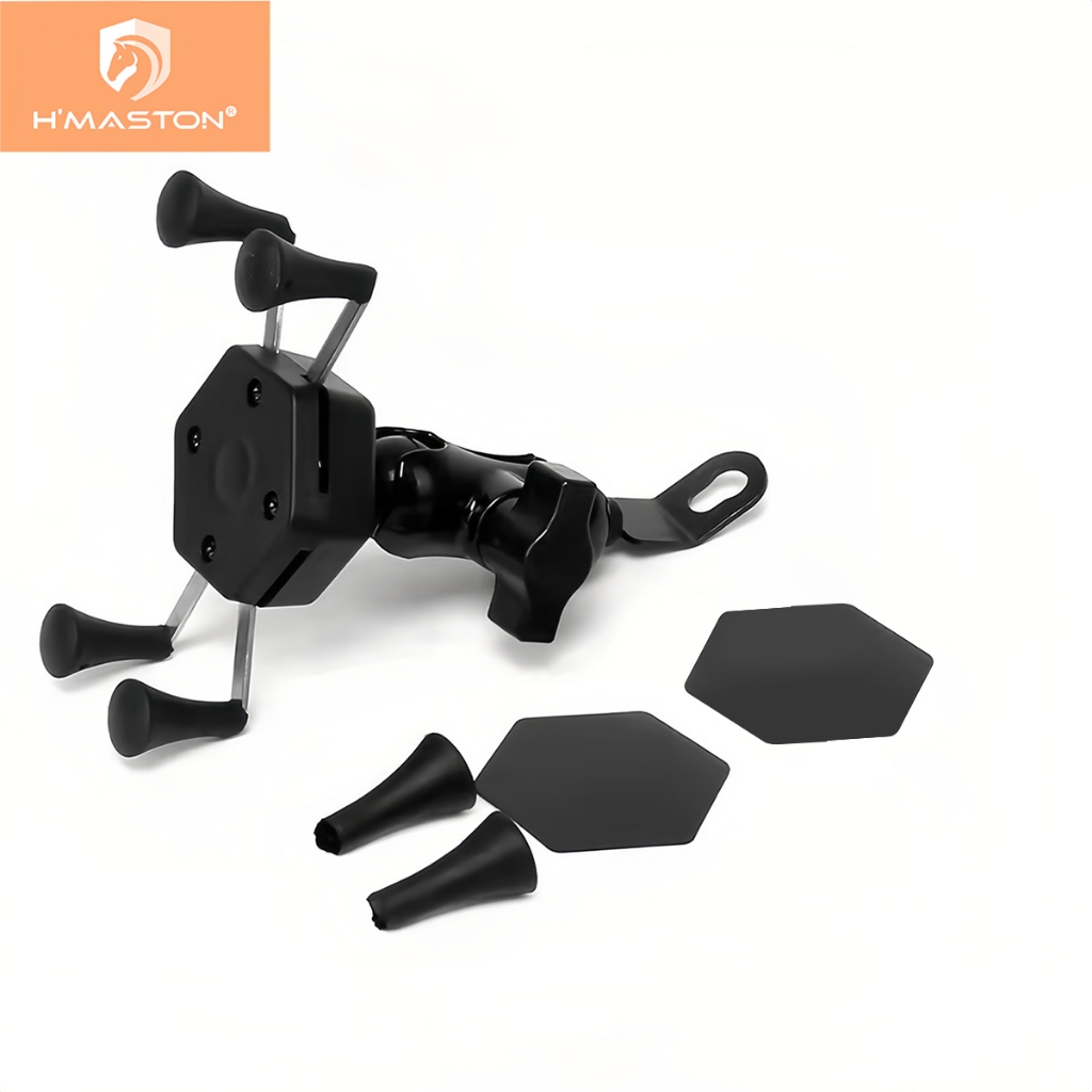 H'maston CJ-110/CJ-37 Suporte Celular Moto Com Carregador Universal Usb E Luz Led