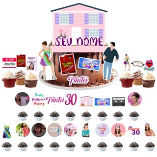 Topo De Bolo Toppers Docinho De Repente 30 Anos Trintei em Oferta na Shopee