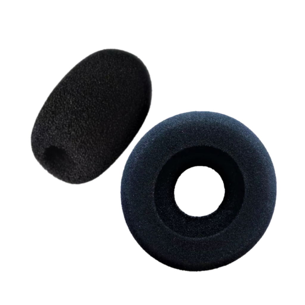KIT ESPUMA HEADSET E MICROFONE LAPELA COMPATIVEL CHS55 CHS40 HSB50 INTELBRÁS 1 UNID CADA