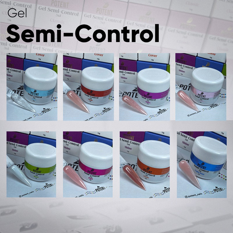 gel semi control 15g potent nails em Oferta na Shopee