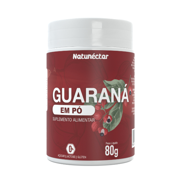 Guarana em Pó - Melhora Energia e Disposição Durante os Treinos 80g