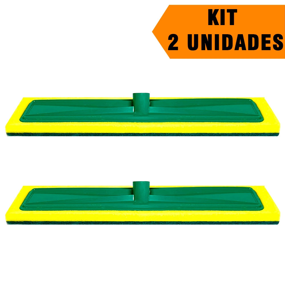 Kit 2 Esfregão Esponja Grande Lava Limpa Azulejo Piso 40cm