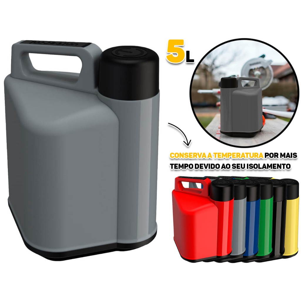 Garrafão Botijão Garrafa Térmica 5 Litros Galão Para Água Gelada Café Chá Unitermi Tereré Chimarrão Original em Oferta na Shopee