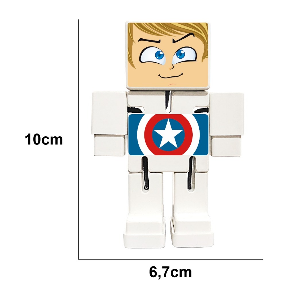 Boneco Minecraft Roblox Articulado de Brinquedo 10cm