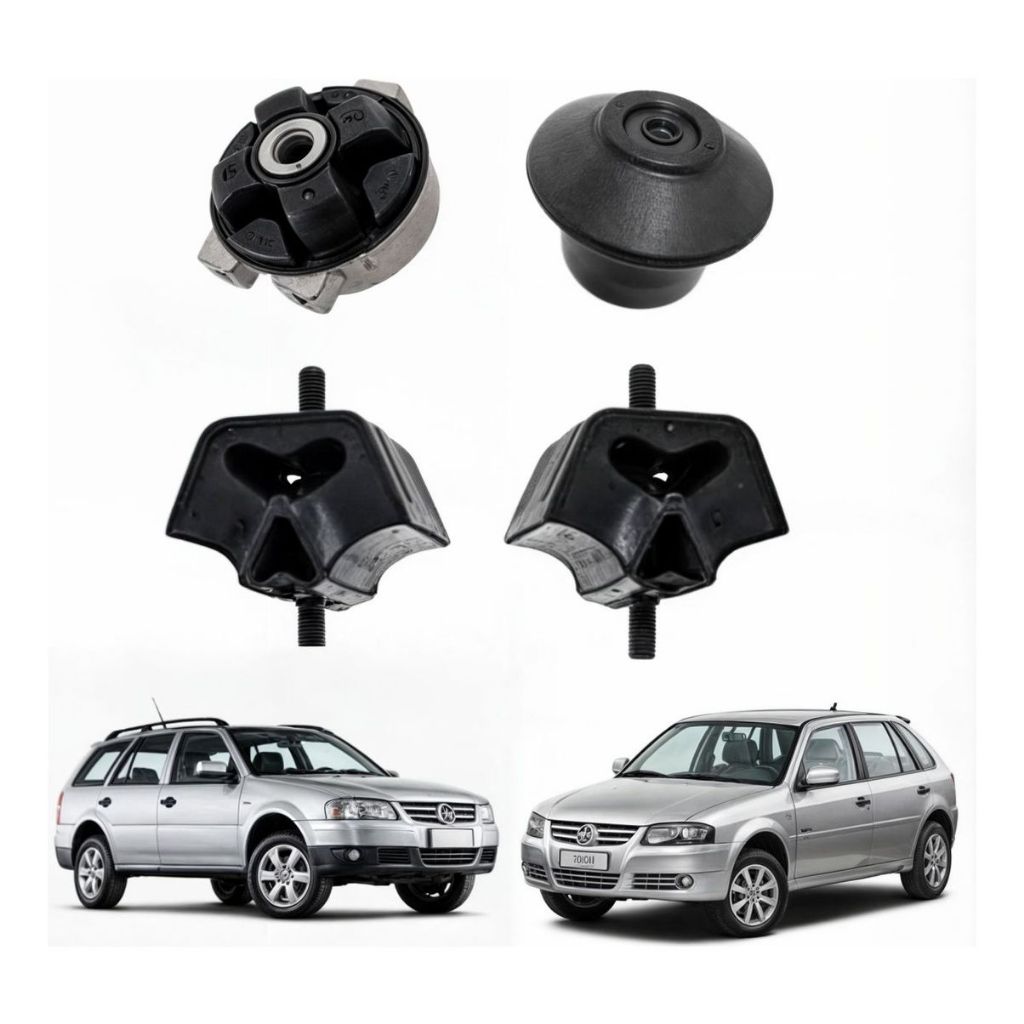 Kit Coxim Motor Gol Saveiro Parati G1 G2 G3 G4 Santana Voyage Coxim do motor verde