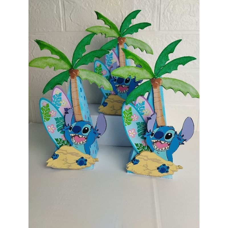 Caixinhas Personalizada Stitch Lembrancinha Festa Aniversário Mesversário Tema Havaí / Caixinha do Stitch