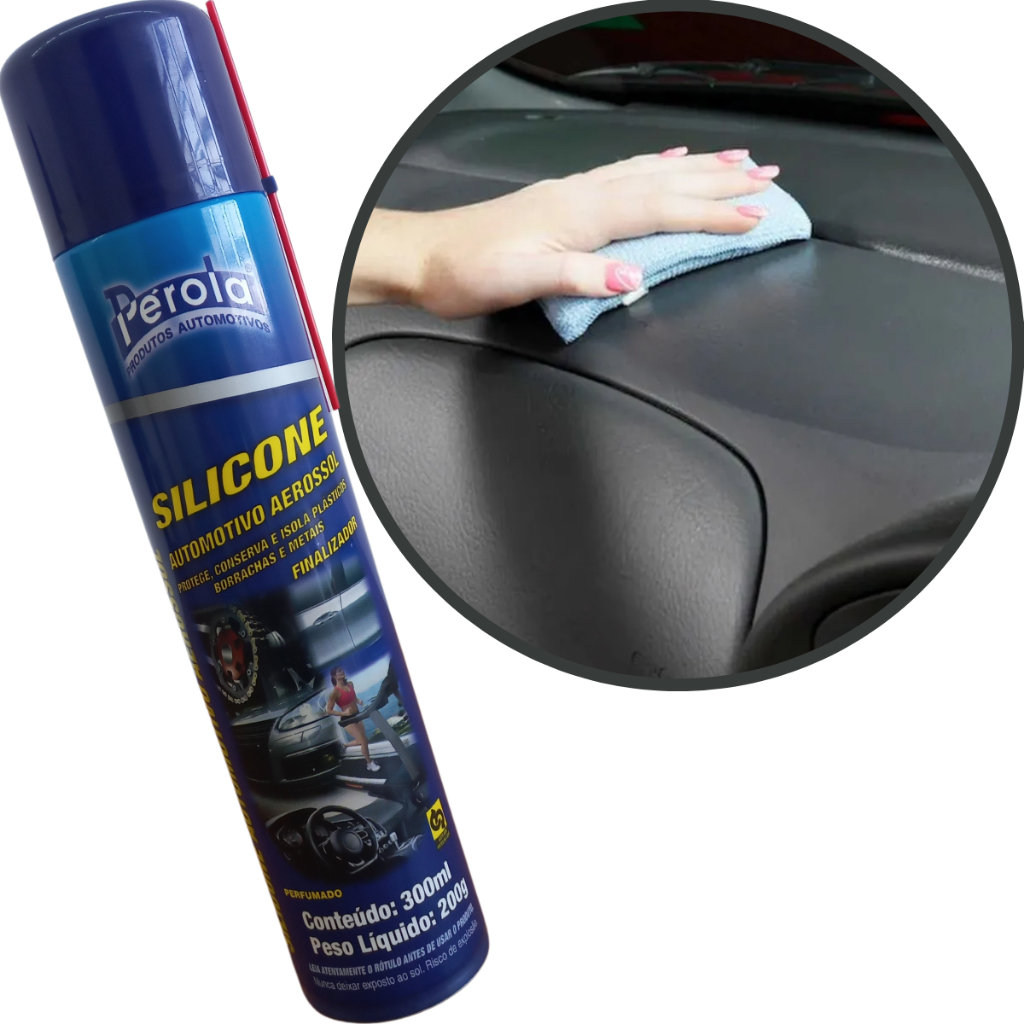 Silicone Automotivo Aerossol Finalizador spray 300ml Pérola em Oferta na Shopee