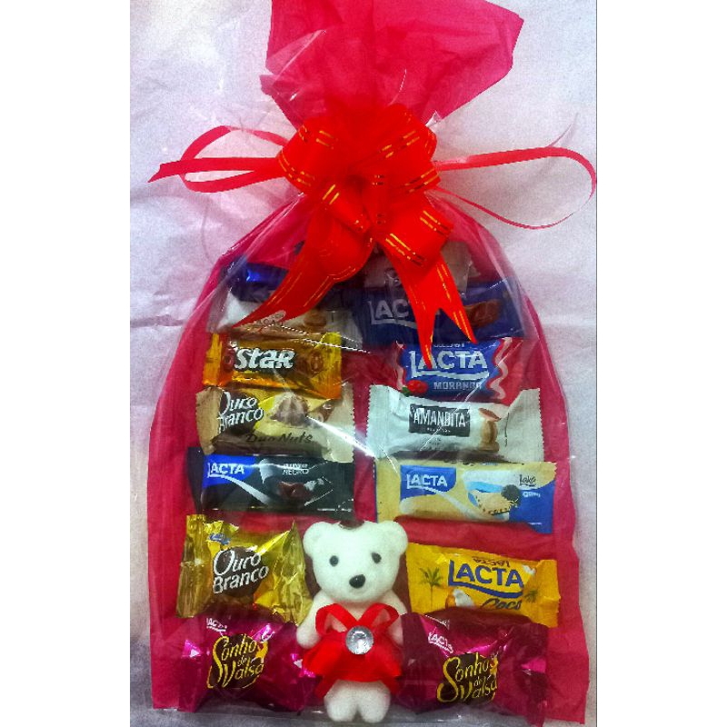 Cestinha com chocolates dia das mães/ mimo/ dias dos namorado/dia do amigo, aniversário, dia pais, dia a dia