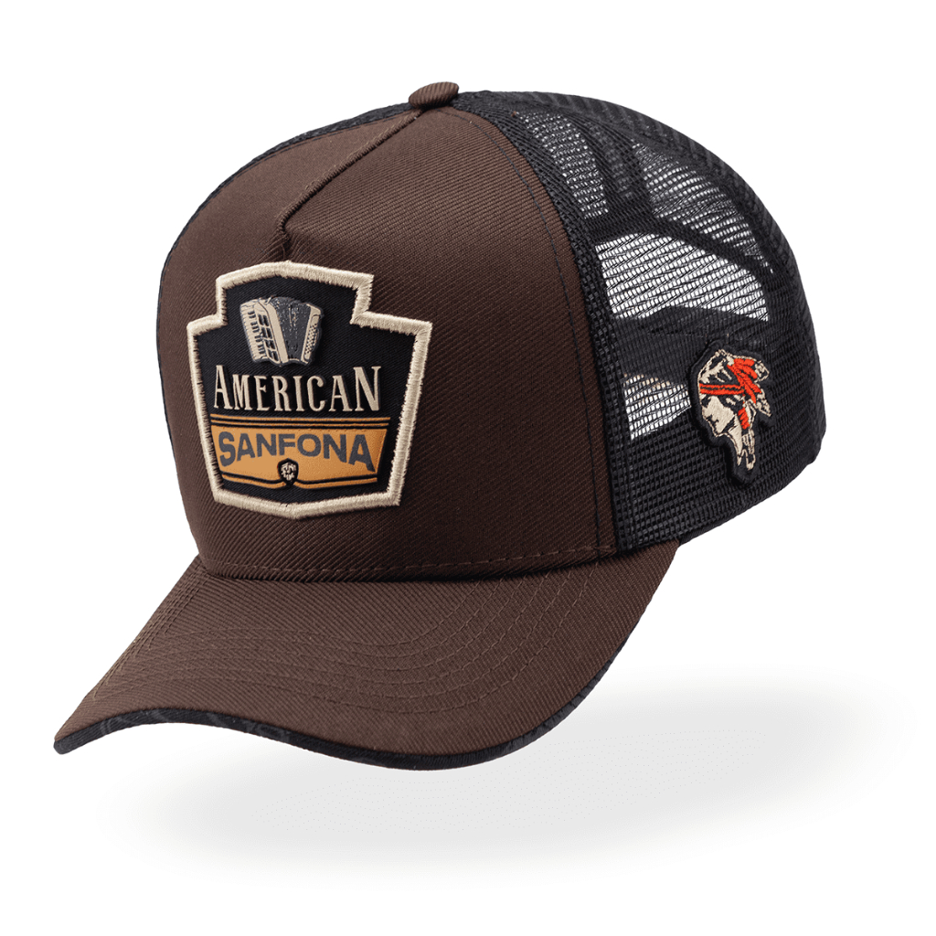 Boné Sanfoneiro Marrom Masculino Feminino Linha Country Sertanejo Peão Moda Country Raiz Sertanejo