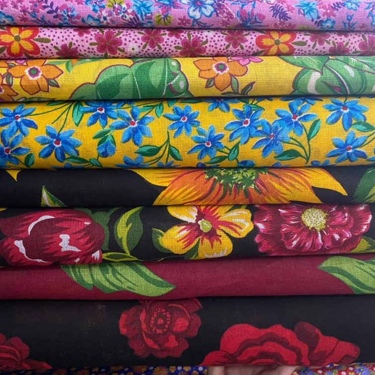 Chita 100% algodão 1,0 mt x 1,40mt Largura l Festa Junina | Chitão Chitinha | Artesanato  Patchwork