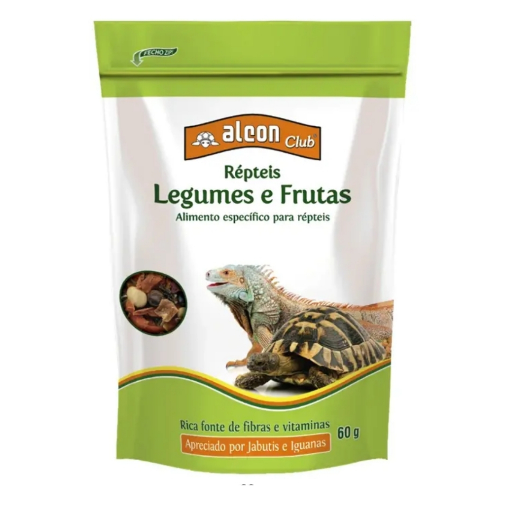 Alcon Club Répteis Legumes e Frutas 60g - NOVA EMBALAGEM - Alimentos para Jabutis e Iguanas em Oferta na Shopee