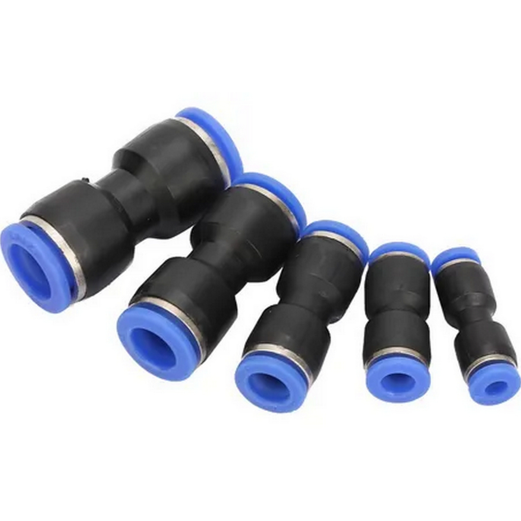 5 Peças -  Conector Pneumático RETA  e  REDUTORA  Pushin Encaixe  mangueira  POLEGADA