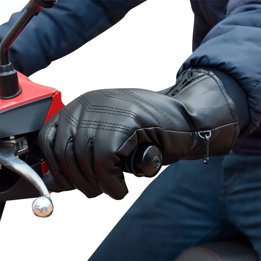 Luva Motoqueiro Impermeável e Corta-Vento | Forrada com Lã para Frio Intenso | Antiderrapante e Ajustável em Oferta na Shopee