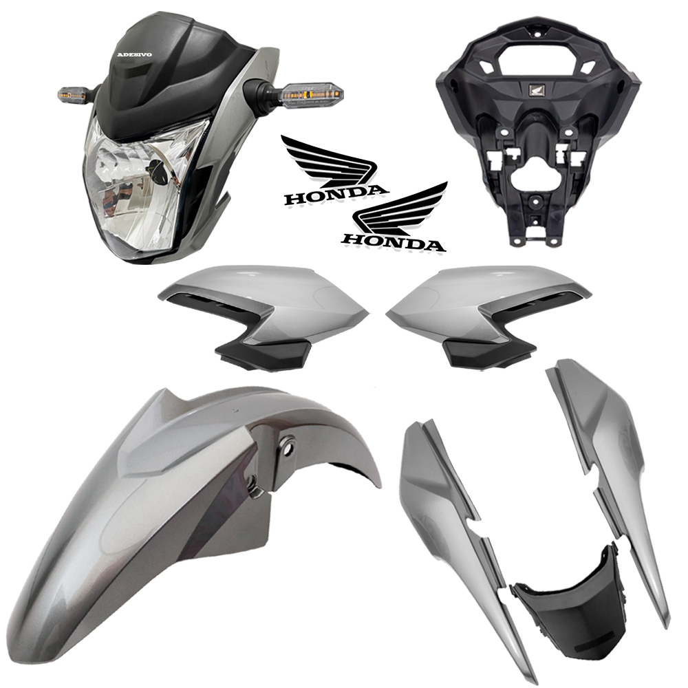 Aba Asa Frente Farol Completo Piscas Paralama Dianteiro E Rabeta Traseira Cg Fan 160 Ano 2022 2023 2024
