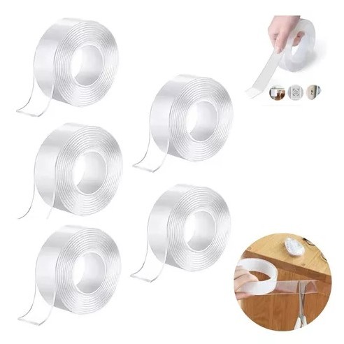 KIT 5/10/12PCS Fita Dupla Face 3M Extra Forte Transparente NanoGel Silicone Mágica Adesiva Cola na Parede Móvel Porta em Oferta na Shopee