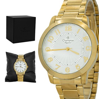 Relógio Feminino Champion Elegance Dourado Casual Original Resistente à Água Garantia 1 ano em Oferta na Shopee