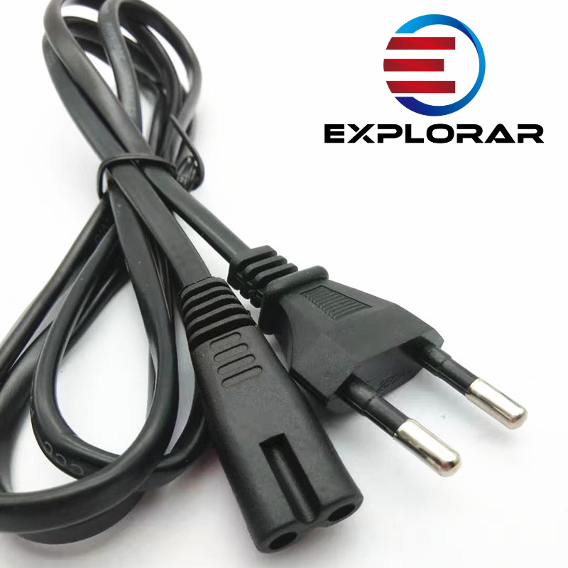 Cabo De Força Energia Tipo 8 Bipolar 10a Para Rádio Fonte de Notebook Impressoras Playstation 1.5m