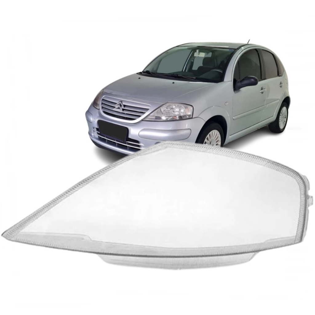 Lente Farol Acrílico Citroen C3 2002 Até 2012